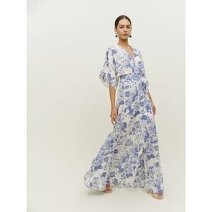 Reformation Blue and White Floral Maxi Dress